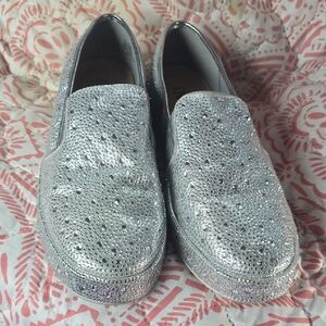 INC International Concepts Silver Sneakers